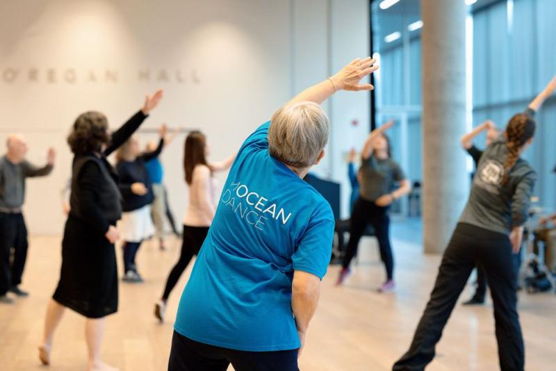 Intergenerational people dancing at the Halifax Central Library